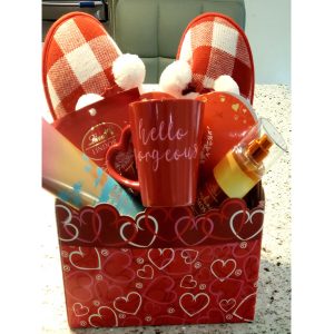 Valentine's Day Slippers & Mug Gift Box