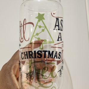 Glass Can - Lit As A Christmas Tree