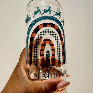 Glass Can - Holiday Rainbow