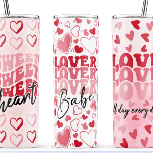 Pink Hearts Tumblers