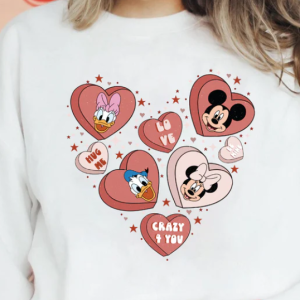 Candy Hearts Crew Neck Sweater